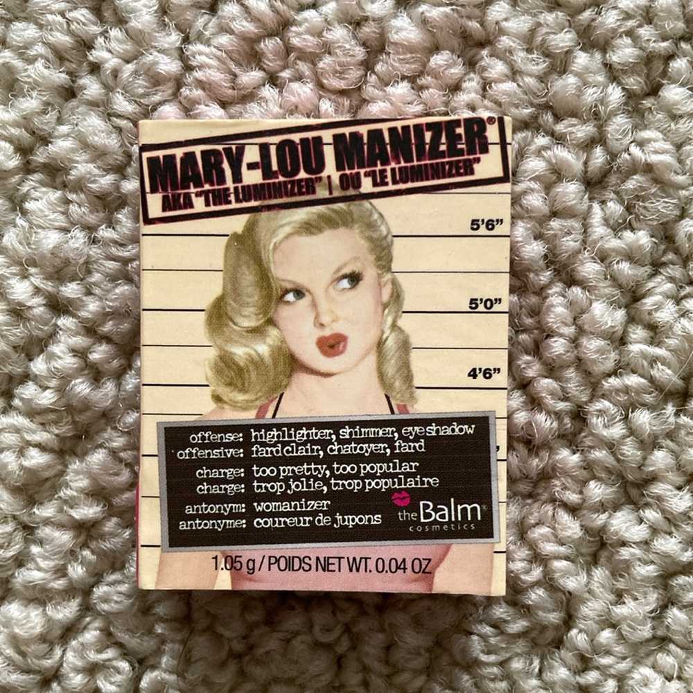 The Balm Cosmetics Mary Lou Manizer Highlighter Shimmer Eyeshadow 0.04 oz NIB